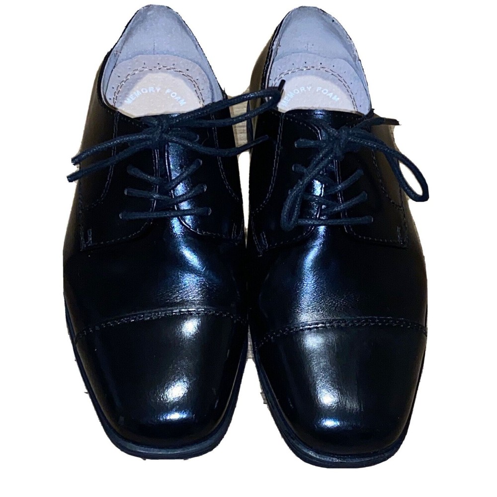 Florsheim Kids Dress Shoe Rolan Cap Toe Oxford Black  Size 1.5